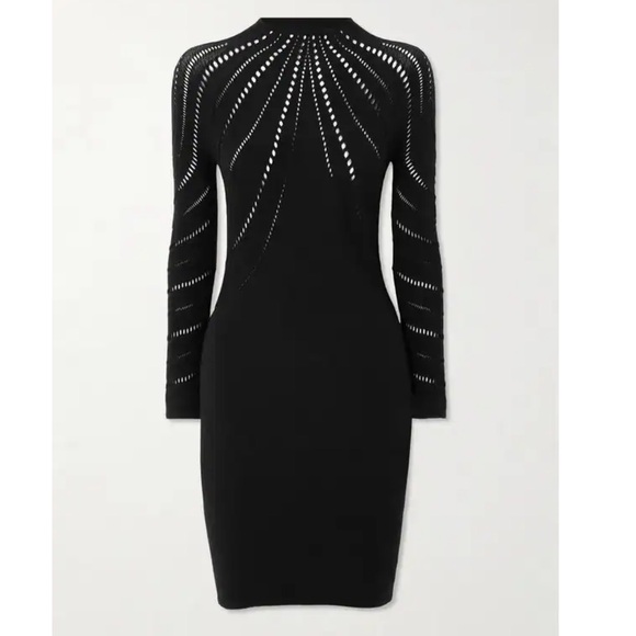 Wolford Holes Effect Black Cocktail Mini Dress Sz Small Black Dresses NWT $755 - Picture 12 of 16
